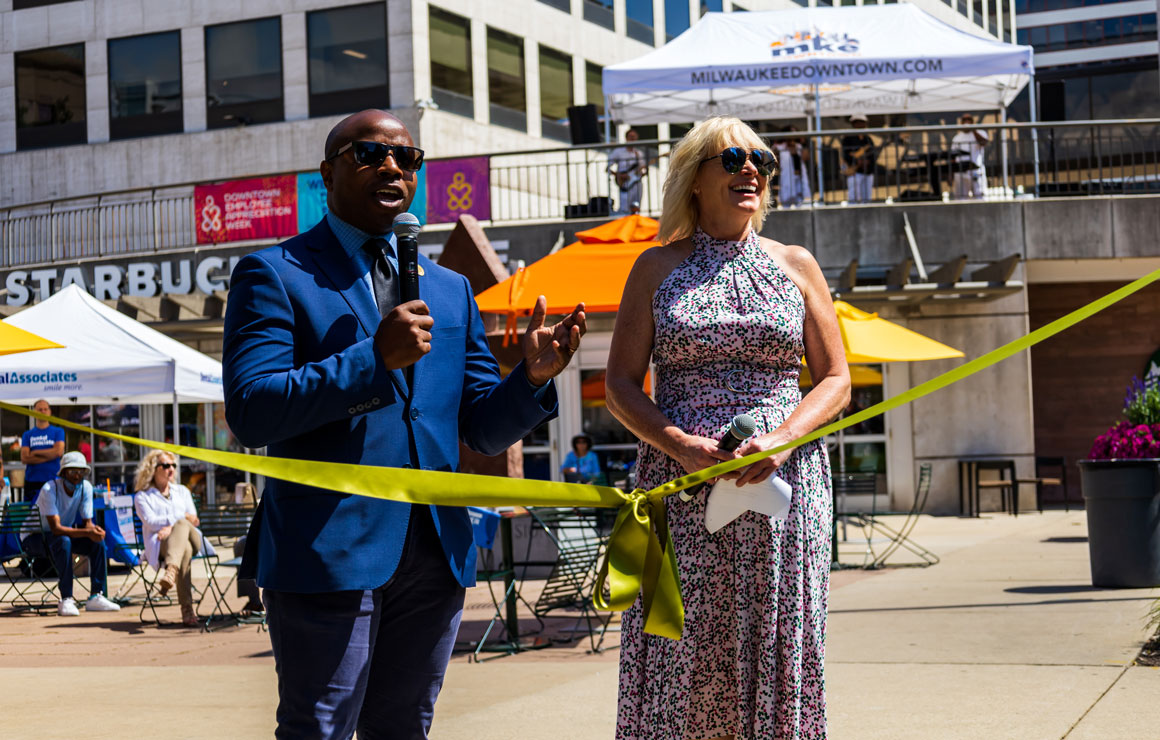 employee appreciation week ribbon-cutting