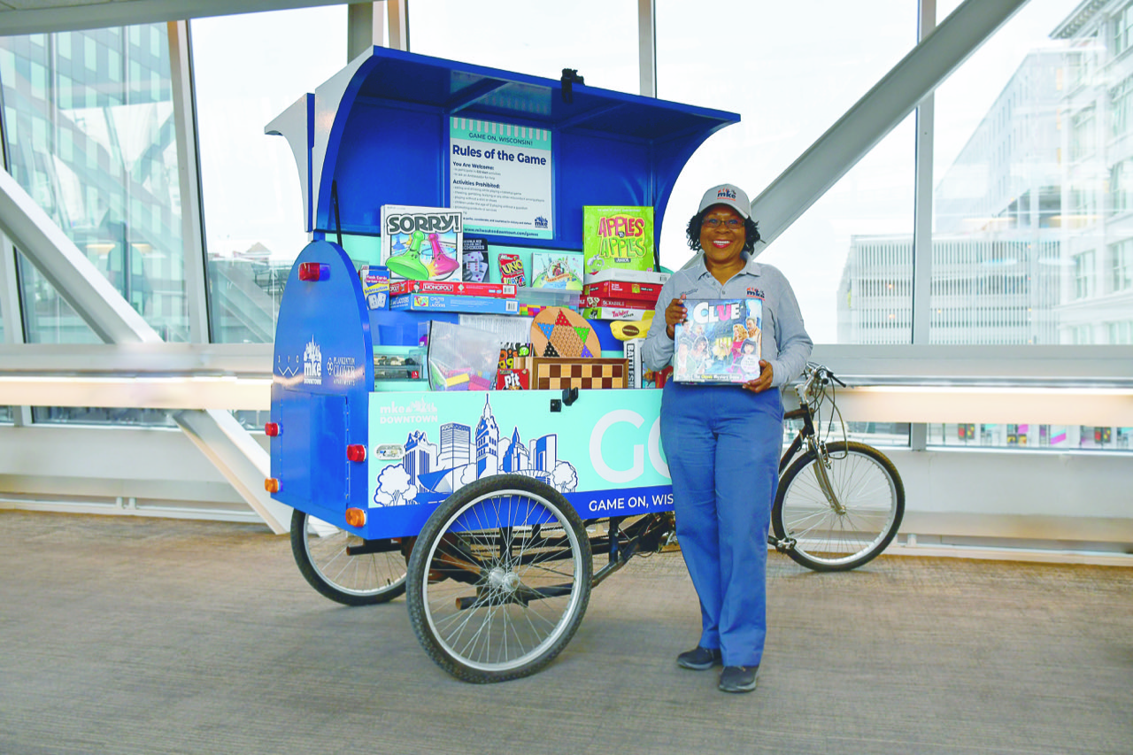 GO! Kart Public Service Ambassador Games Activation Placemaking Skywalk Milwaukee Downtown