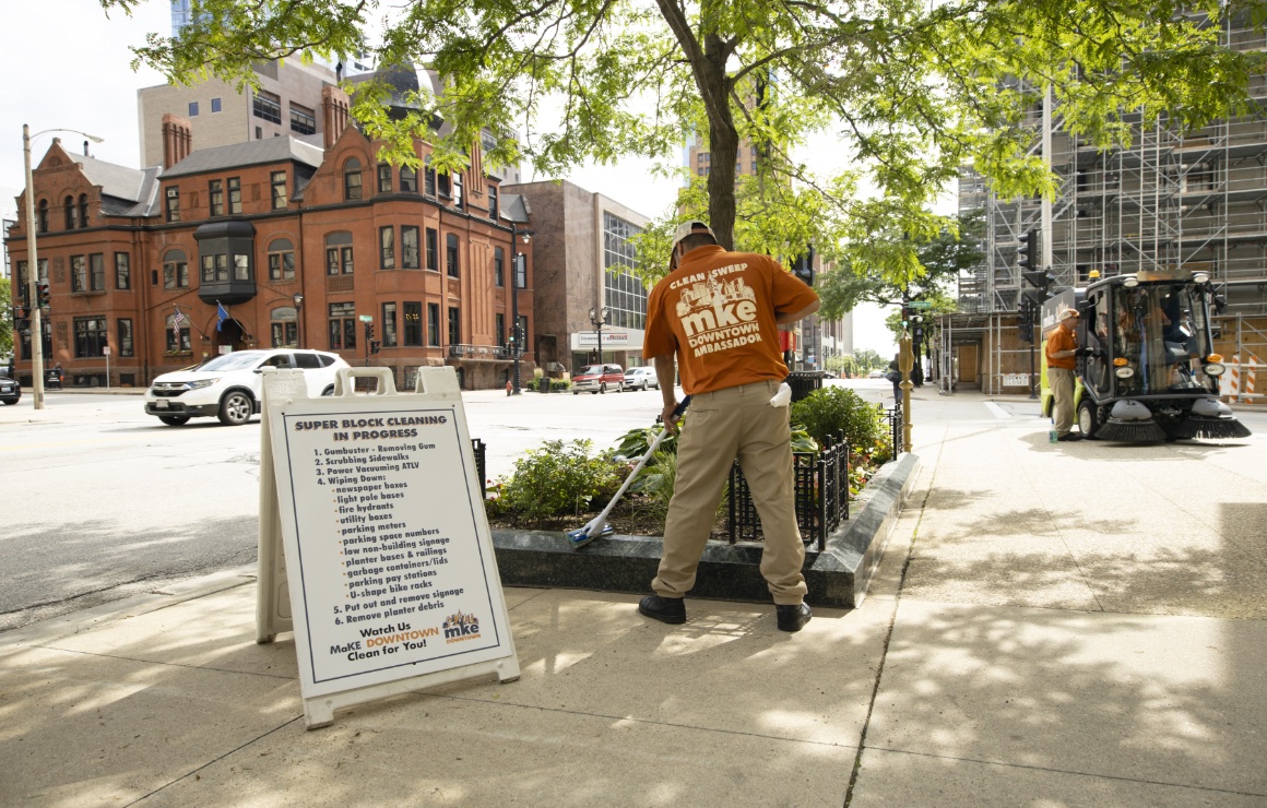 Clean Sweep Ambassador on Wisconsin Ave