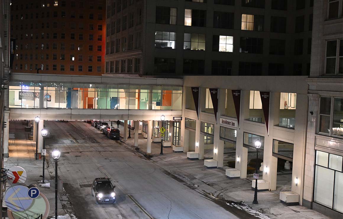 Skywalk Mural Dave Watkins Milwaukee Downtown 