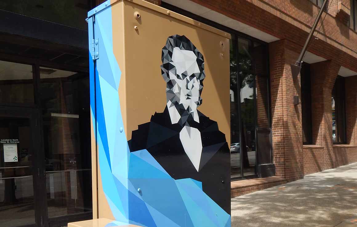  Byron Kilbourn Milwaukee Downtown Utility Box Mural